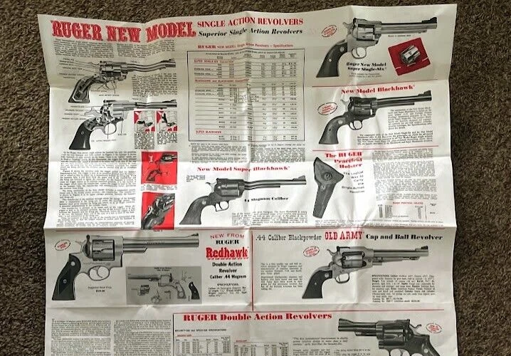 1980 RUGER Sales Brochure Promo Dealer Promotional Picture LARGE Photo Poster - Image 4 of 4