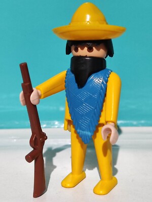 PLAYMOBIL FIGURA MEXICANO PONCHO WESTERN 1ª EPOCA 3343 3407 3484