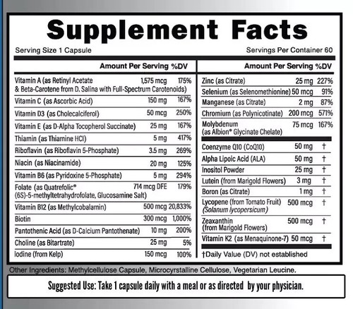 Methylated Multivitamin for Adults - Without Iron + Active B12, Pack of 1 . - Picture 3 of 6