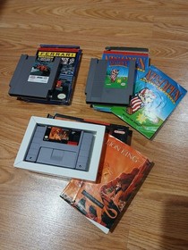 Nintendo FERRARI Grand Prix Challenge & NES OPEN GOLF + Supernintendo LION KING