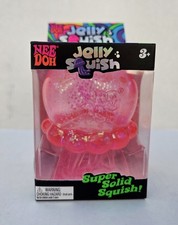 Pink NeeDoh Jelly Squish Sparkle Jellyfish Stress Toy Squishy Squeeze Nee Doh