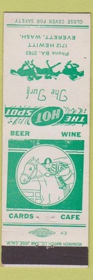 Matchbook Cover - The Turf Everett WA cards poker