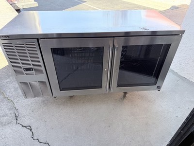Perlick BBSLP60 2-Door Glass Refrigerated Back Bar Cooler - Rare Under Counter