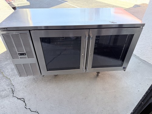 Perlick BBSLP60 2-Door Glass Refrigerated Back Bar Cooler - Rare Under Counter