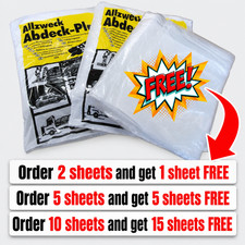 DUST SHEET LARGE 4M x 5M PLASTIC CLEAR POLYTHENE DECORATING COVER PAINT SALE!!!