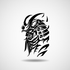 Tribal Samurai Warrior Head Vinyl Decal Sticker Jdm Car Truck Window