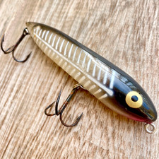 Heddon Original Vintage Zara Spook Black & White Shore Topwater Walking Bait