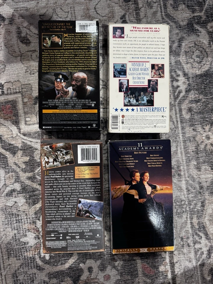 The Green Mile, Pearl Harbor, Titanic, Jfk, VHS Lot Of Movies Foto 2 de 2