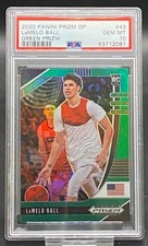 2020 PRIZM DRAFT PICKS GREEN PRIZM ROOKIE LAMELO BALL USA HORNETS GRADED PSA 10