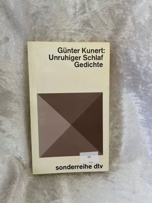 Unruhiger Schlaf dtv ; 5462 : Sonderreihe Kunert, Günter: