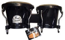 Pearl Primero Series Bistre Black Fiberglass Bongos (PFB100602)