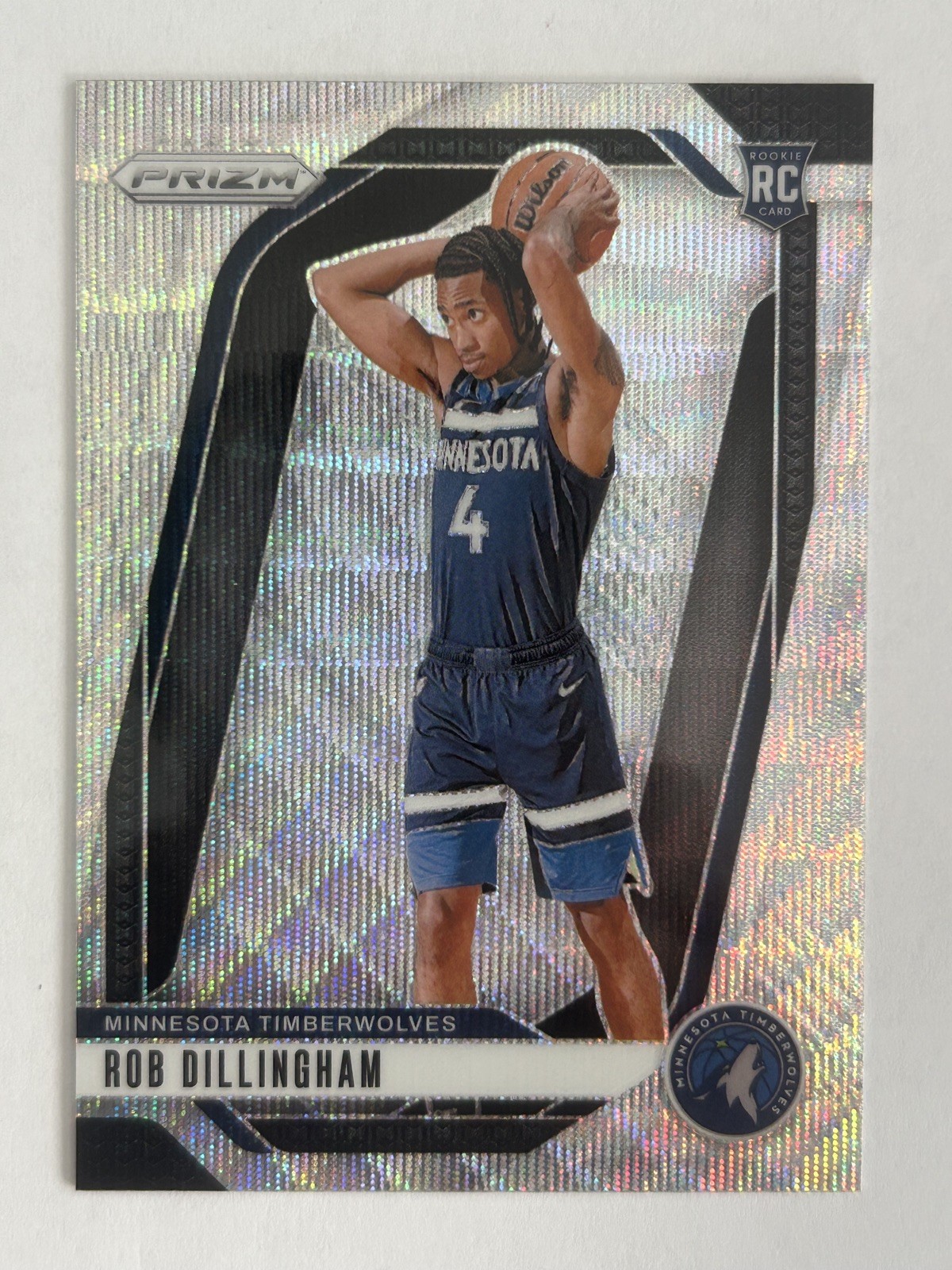 2024-25 Panini Prizm #250 Rob Dillingham Silver Wave Prizm