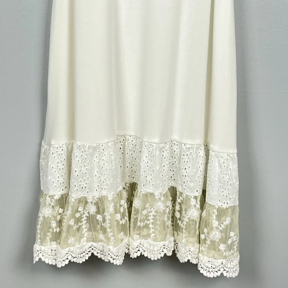 Matilda Jane Ivory Adjustable Strap Lace Hem Dress Extender,  Medium. - Image 4 of 4