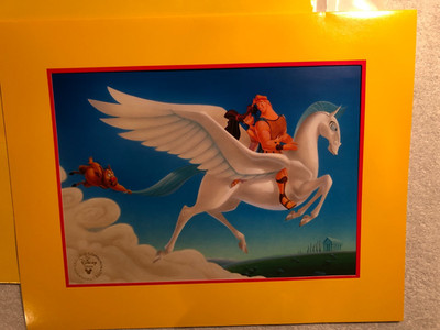 Vintage Disney Exclusive Commemorative Hercules Lithograph in Original Envelope