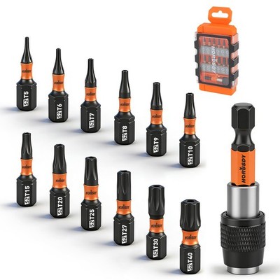 HORUSDY Tamper Proof T5-T40, 2.1'' Self-locking Quick Change, Black & Orange 
