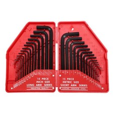 Image of 30Pcs Hexagonal Wrench Tool Set SAE & Metric Hex Wrenches L-Shaped3454
