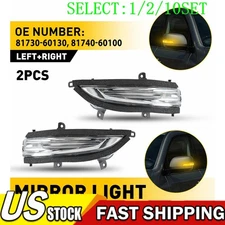 For 2010-21 GX460 LX570 LED Side Mirror Turn Signal Lamps Left Right Clear 1~10X