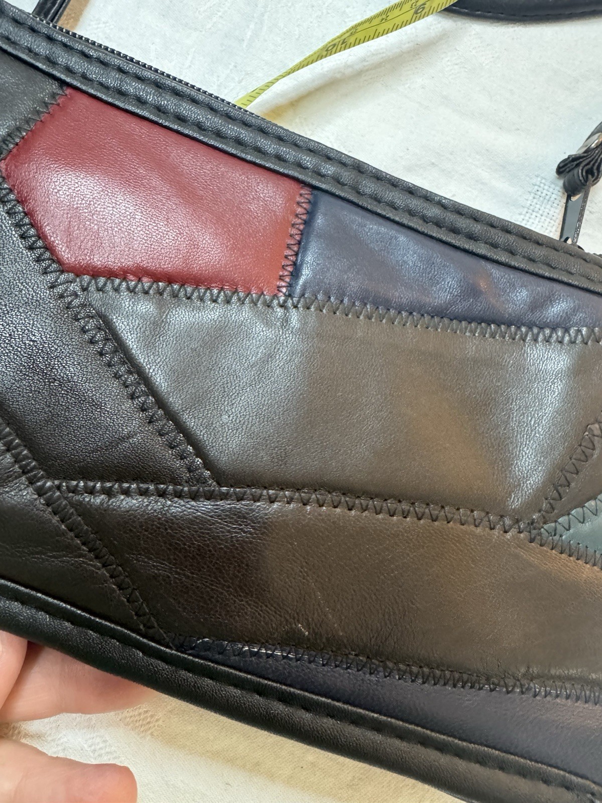 Leather Patchwork Small Crossbody Bag Unbranded - image 21