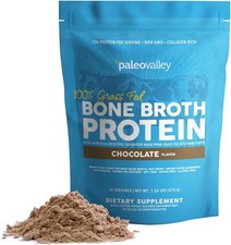 Paleovalley 100 Grass Fed Beef Bone Broth Protein Powder - Rich in Collagen Pep