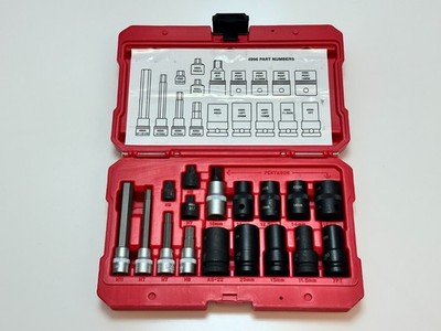 NEW Lock Technology LTI 4996 17 Piece Foreign Domestic Brake Caliper Socket Kit