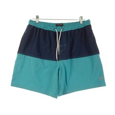 Ocean Current Two Tone Blue Swim Trunks Mens Large L Lined Drawstring
