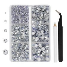 Hotfix Rhinestones 3960pcs, White Rhinestone for Clothes, Hot Fix Crystals Rh...