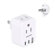 US to Japan Plug Adapter HANYCONY Japan Power Travel Adpter with 2 Outlets 3 ...