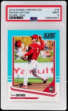 2018 Panini Chronicles Shohei Ohtani #16 PSA 9 RC Score Teal 131/199 Baseball