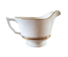 Vintage Old Ivory Syracuse China O.P.Co. Gold Trim Creamer Made In America Porce