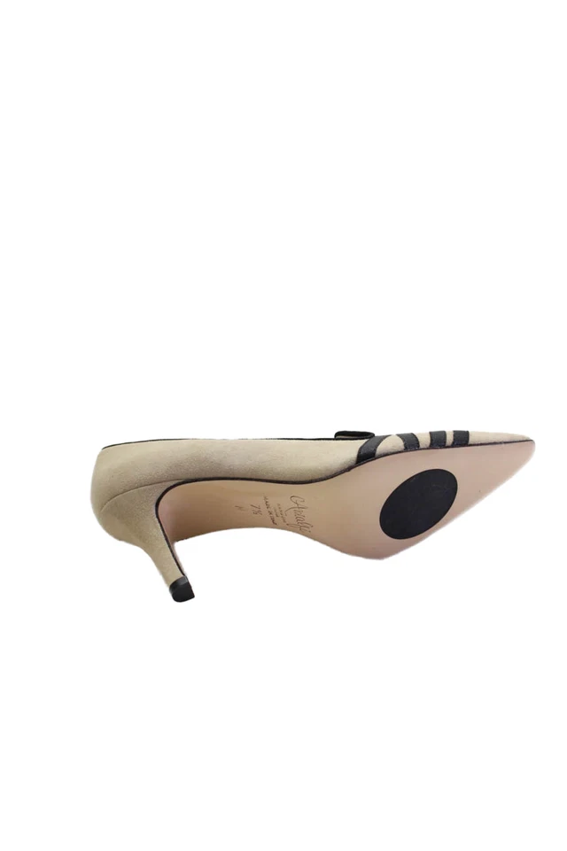 Amalfi by Rangoni Womens Suede Pointed Toe Pumps Beige Size 7.5 - Imagem 4 de 4