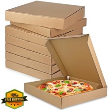 KEEPARTY 8x Kraft Pizza Boxes 14x14x2 Inch Disposable