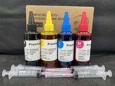 4x100ml Universal Dye Refill Ink Kit for HP/Canon/Epson/Brother Printers