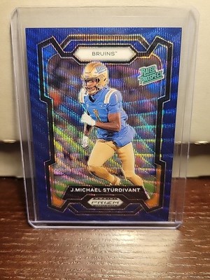 J. Michael Sturdivant 2024 Panini Prizm Draft Picks Blue Wave #/249 #195 RC