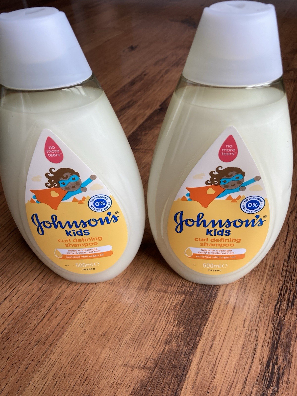 Johnsons Kids Curl Defining Shampoo 500ml - x2 Bottles New