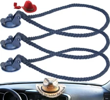 Car Cowboy Hat Holder for Truck – Easy-to-Use, Cotton Rope, Strong Suction Ca...