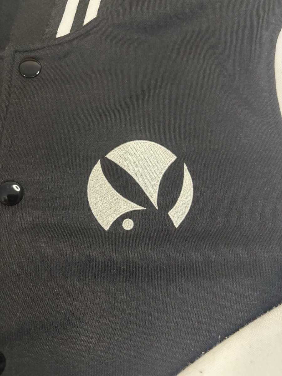 Playboy Varsity Jacket Snap Closure Black/White Logo Men's L | eBay