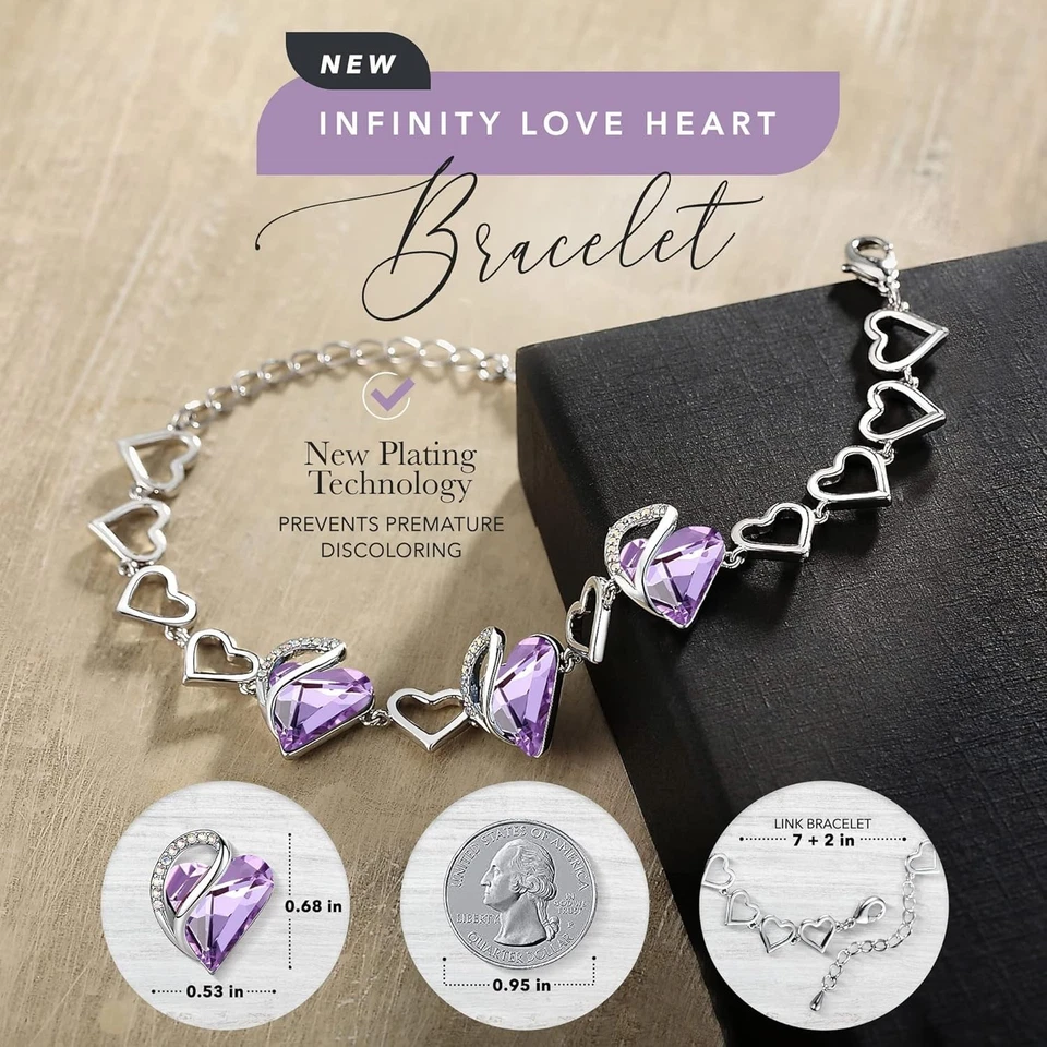 Браслеты-сердечки Infinity Love, камень рождения или - Изображение 4 из 4