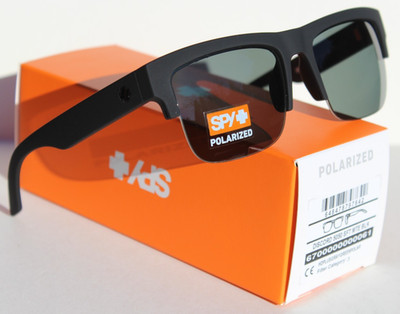 SPY OPTICS Discord 5050 POLARIZED Sunglasses Matte Black/HD Plus Gray Green NEW