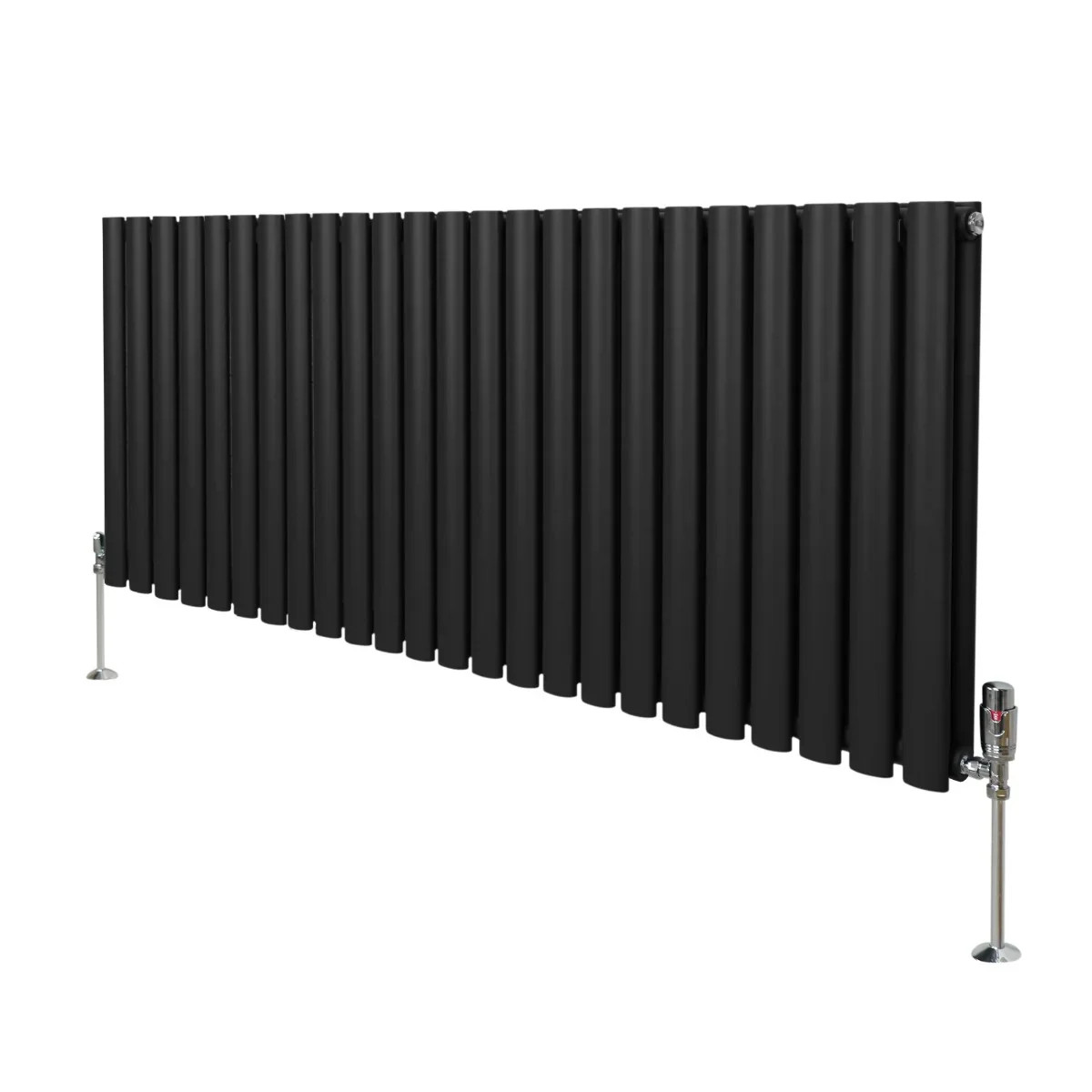 Oval Column Radiator 600mm x 1440mm & TRV Chrome Valves Modern