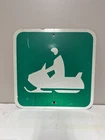 Vintage Snowmobile Road Sign