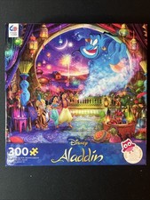 EUC Ceaco Disney Aladdin Puzzle 300 Piece Jigsaw 24" x 18" w/ Poster USA