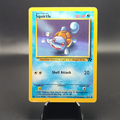 WotC Pokémon TCG Squirtle 68/82 Team Rocket Regular Eng Unlimited 50 HP
