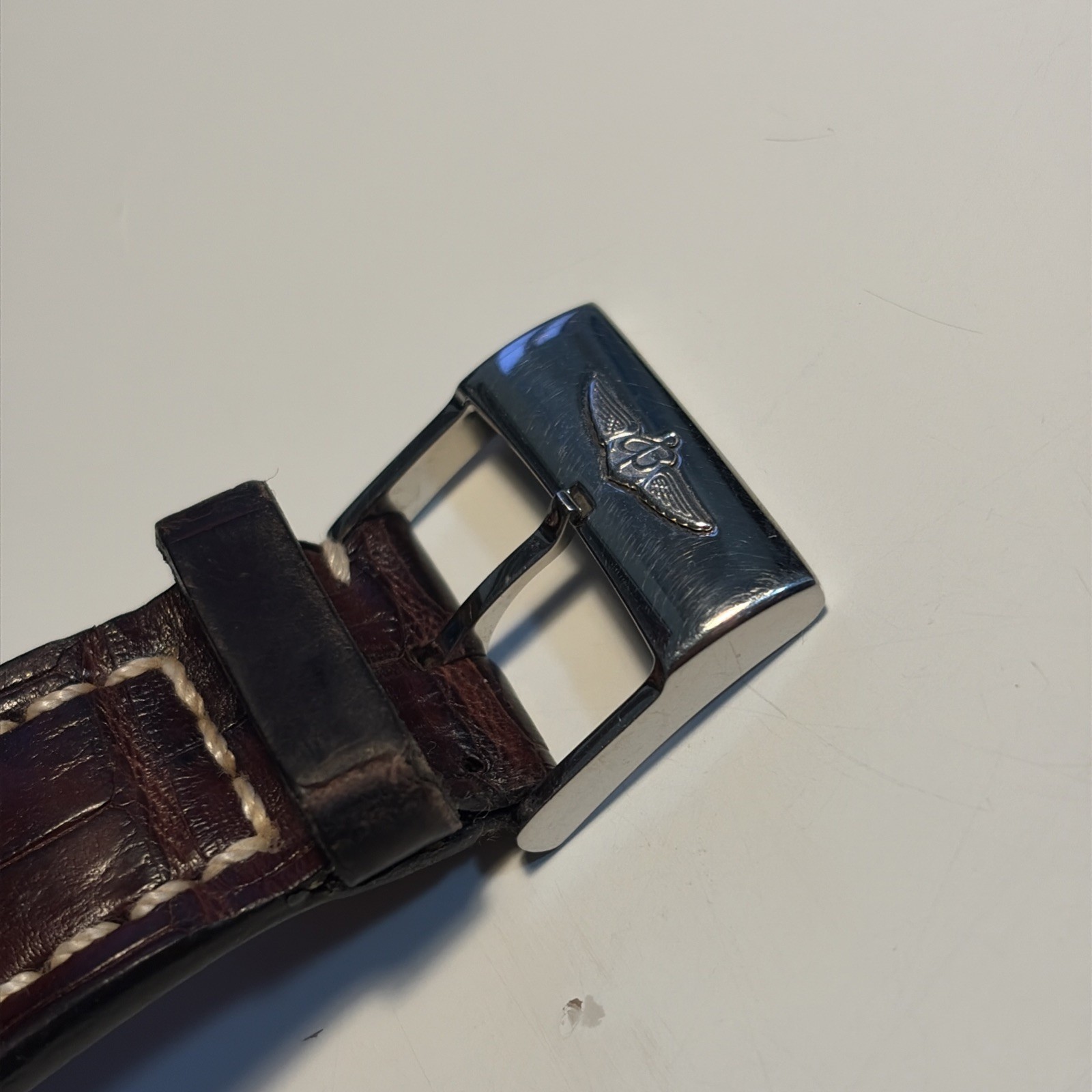 Genuine Breitling Brown Croc Leather Strap 739P + buckle - 22mm lug  £500 RRP image 4