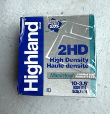 Highland 2hd High Density Macintosh Formatted Diskettes 10pk