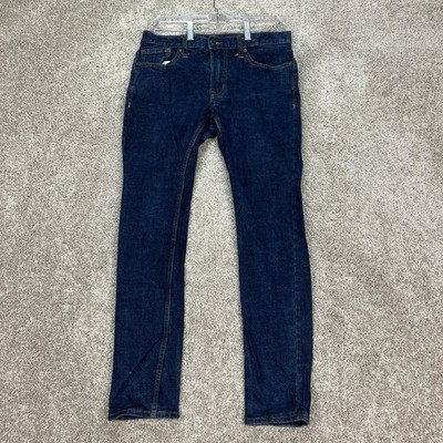 Old Navy Skinny Jeans Men 31x32 Dark Wash 5 Pocket Twill Denim Built-In Flex EUC
