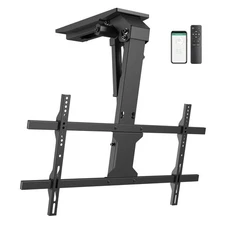 Electric Ceiling TV Mount for 43 to 86 inch Screens, Flip Down Motorized TV M...