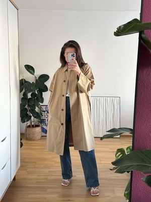 Beige Trenchcoat Trench, Gr. 36 S, gr. 38 M, women raincoat