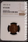 1911-D Lincoln Wheat Cent-NGC VF 35 Brown No Reserve #SLK930