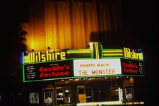 1999 Wilshire Theatre "Cookie's Fortune" "The Monster" Neon Sign LA 35mm Slide