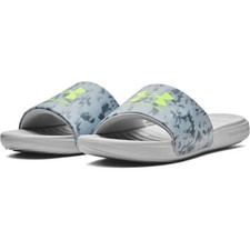 Under Armour 3024434 Men's UA Ansa Graphic Fix Slides, Harbor Blue, Size 13